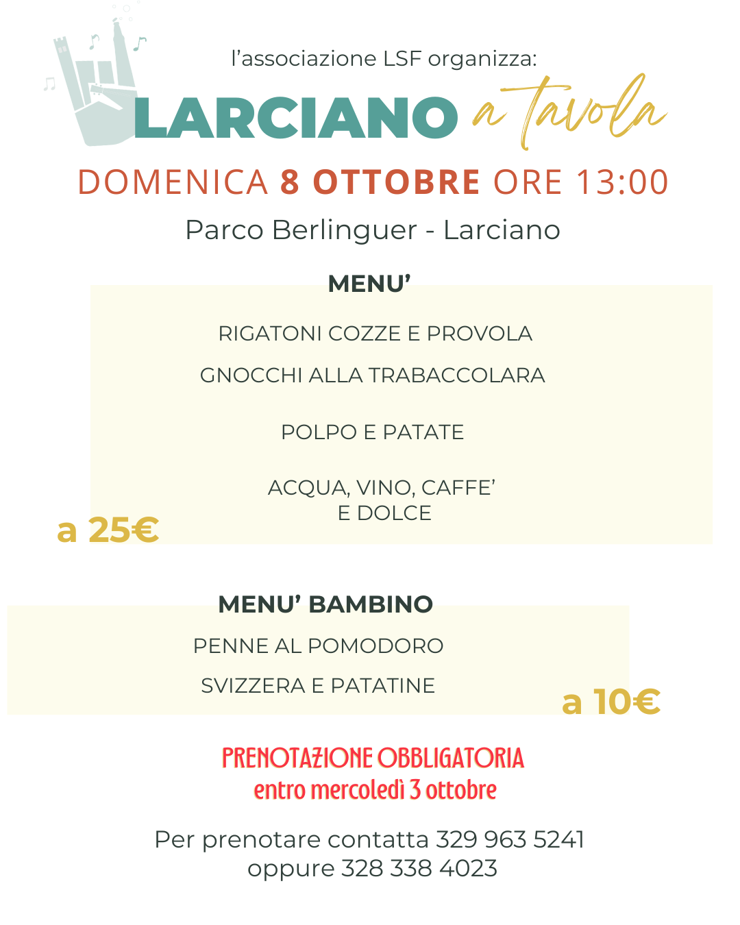 menù di mare - Larciano a Tavola